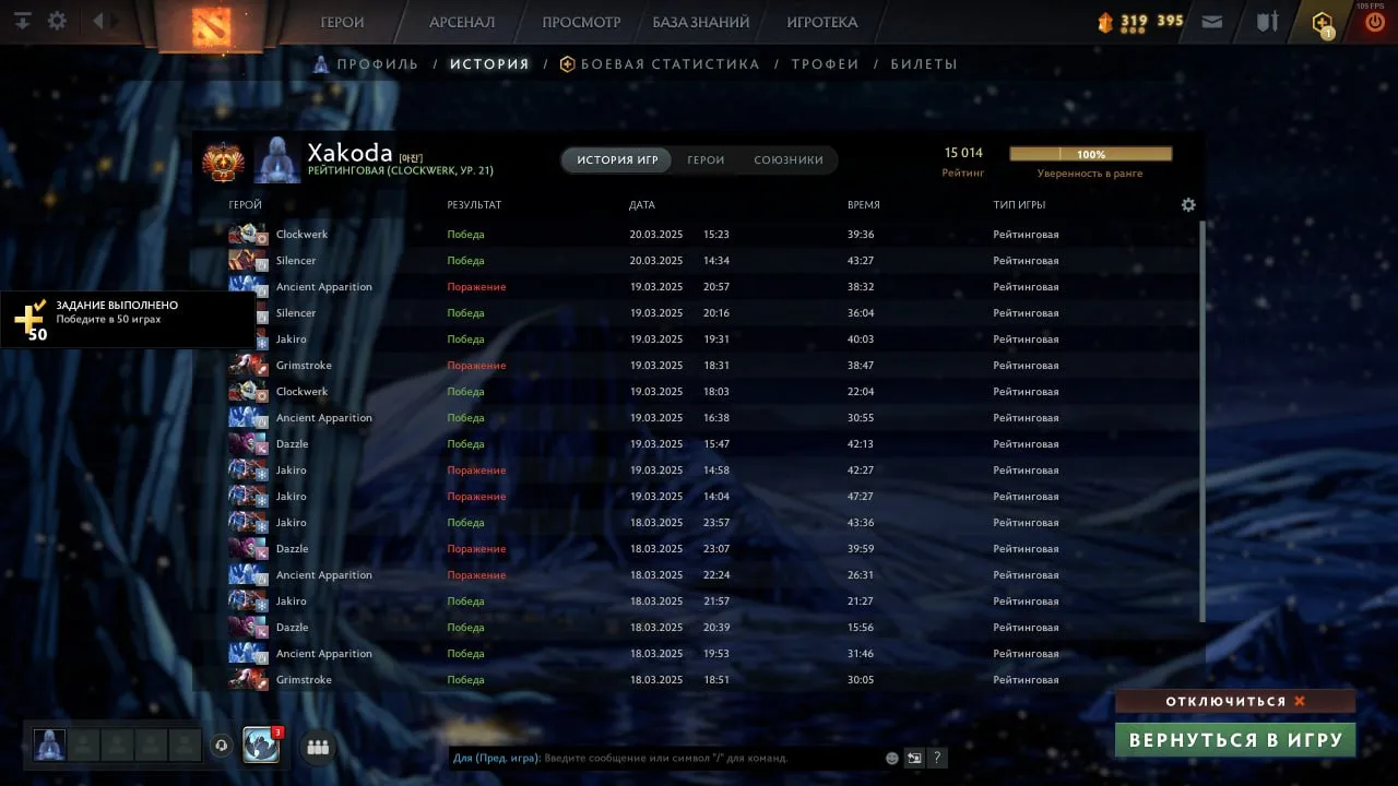 Xakoda在Dota2中天梯積分達(dá)到了15-000